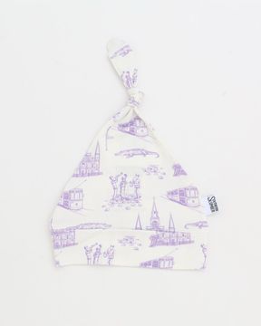 Lavender Toile Bamboo Knotted Hat
