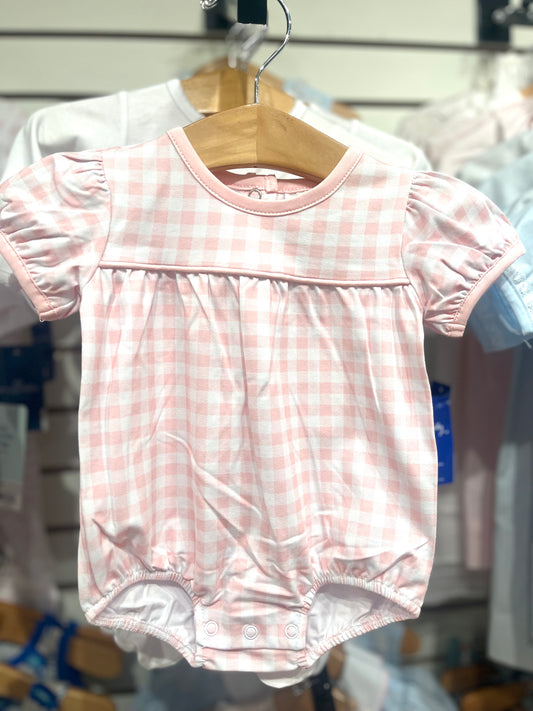 Classic Gingham Pink Girls Bubble
