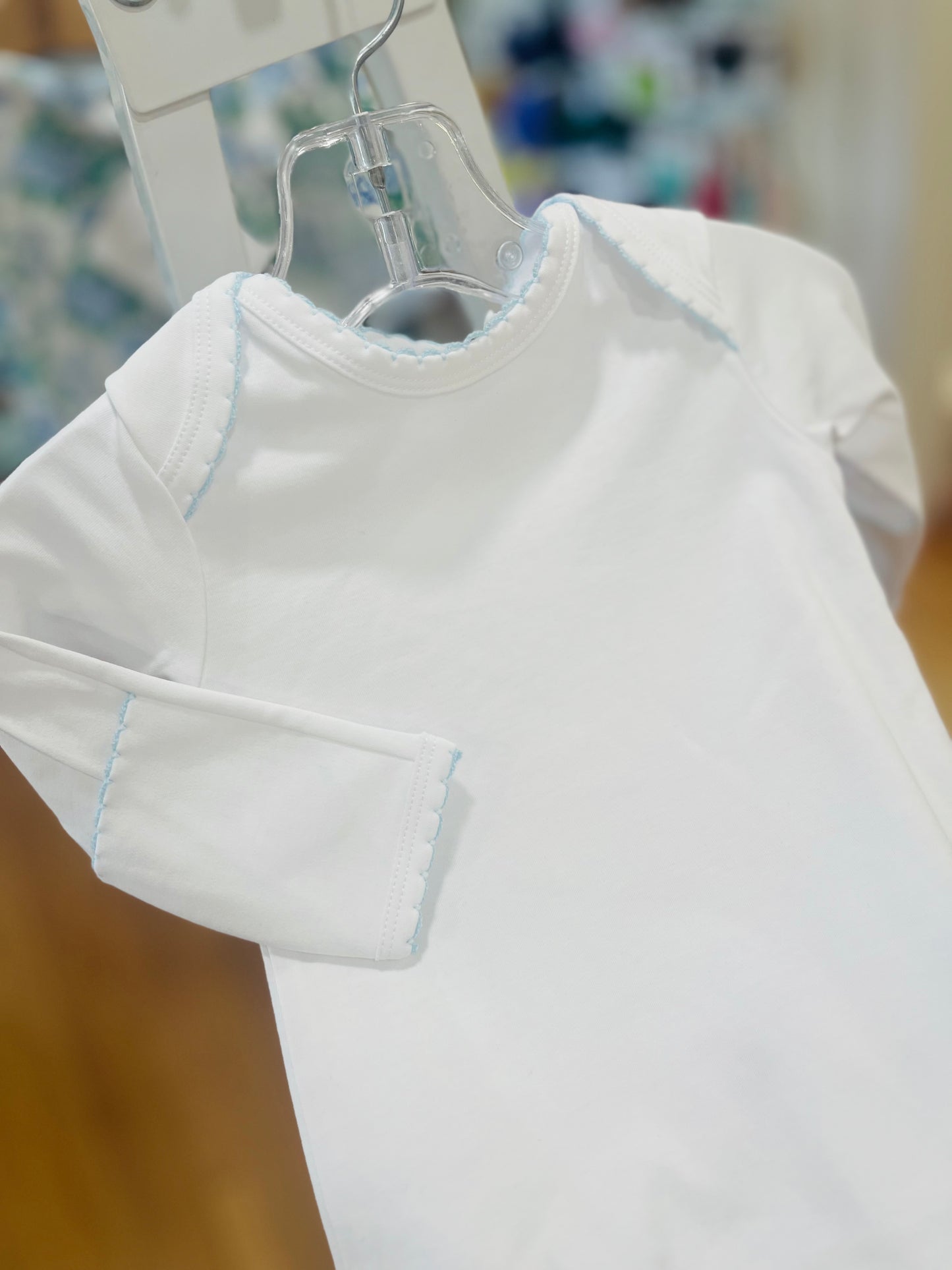 Newborn Organic Take Me Home Gown - Blue