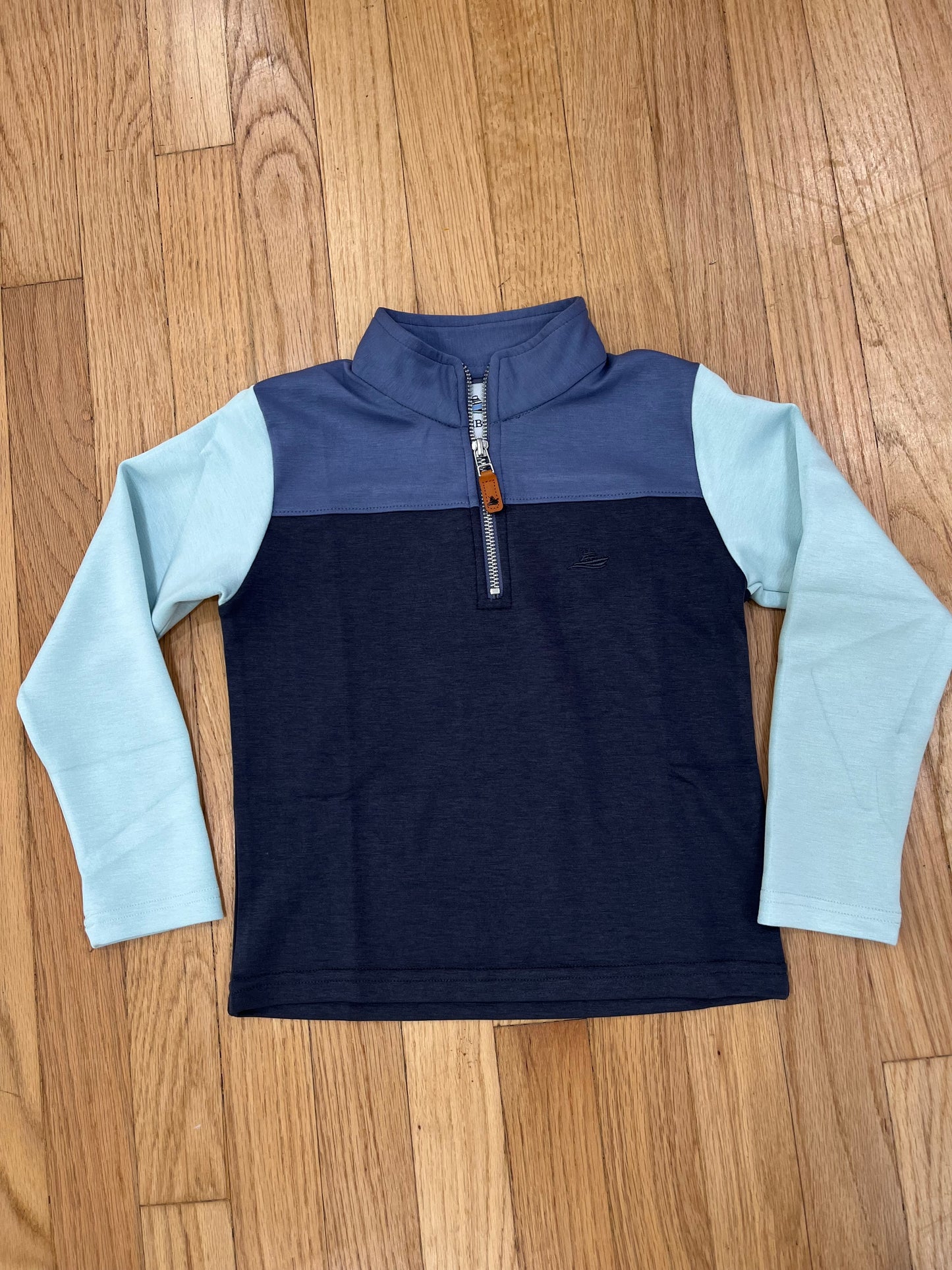 Colorblock Pullover - Blue/Navy/Aqua