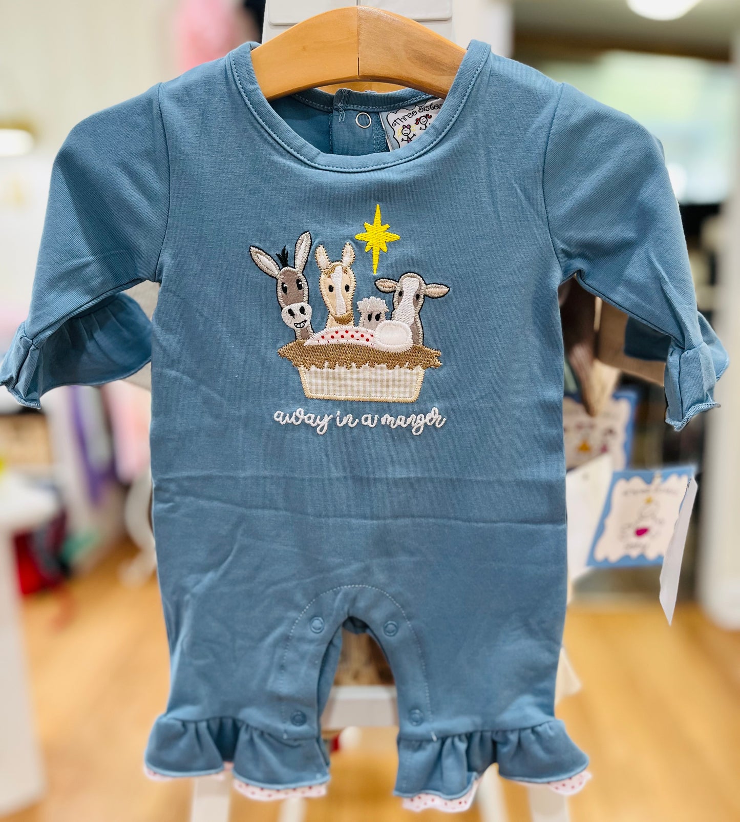 Away in a Manger Girl Romper