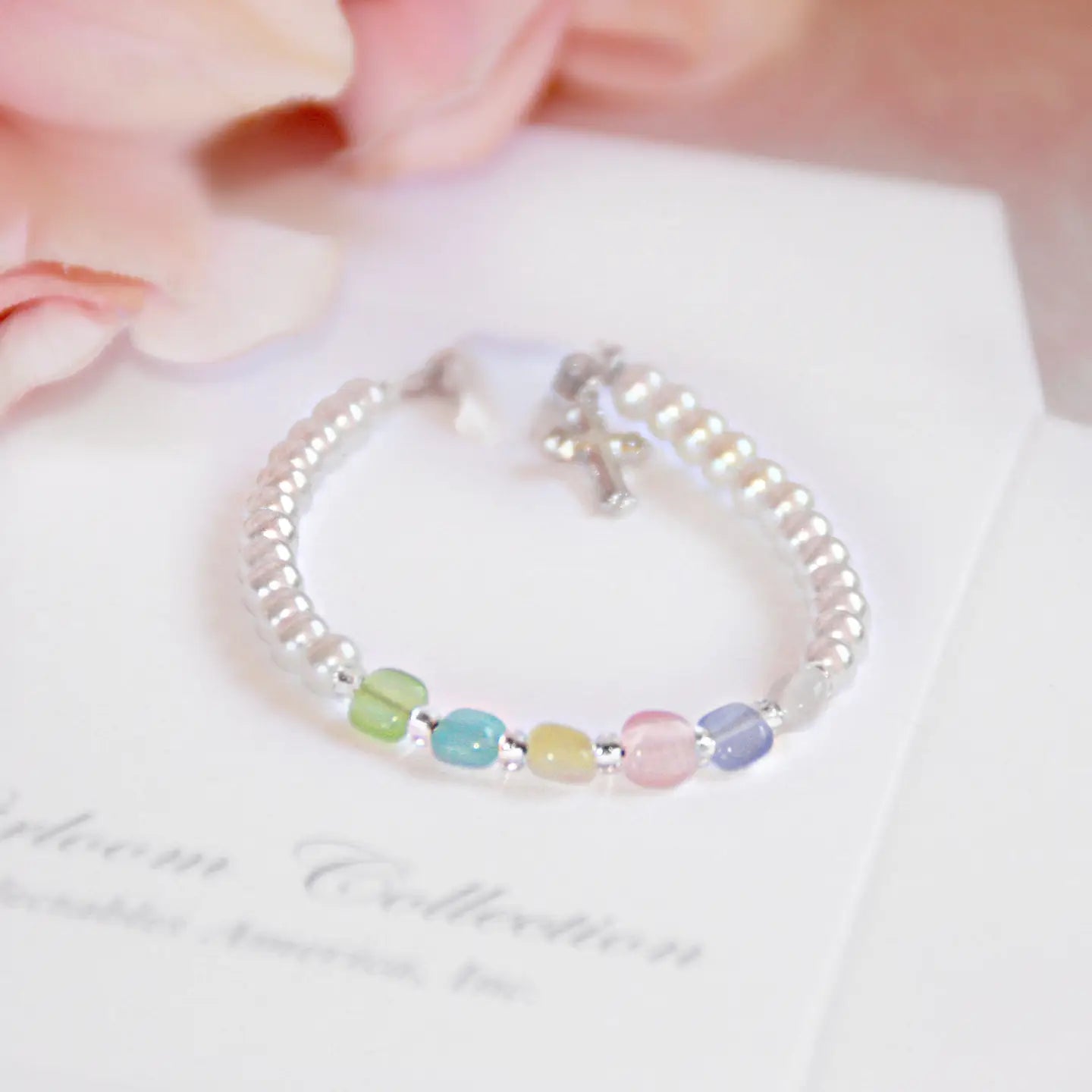 Infant Multi Pastel & Pearls Bracelet CJ-128