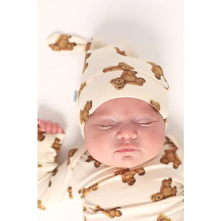 Teddy Bear Bamboo Knotted Hat