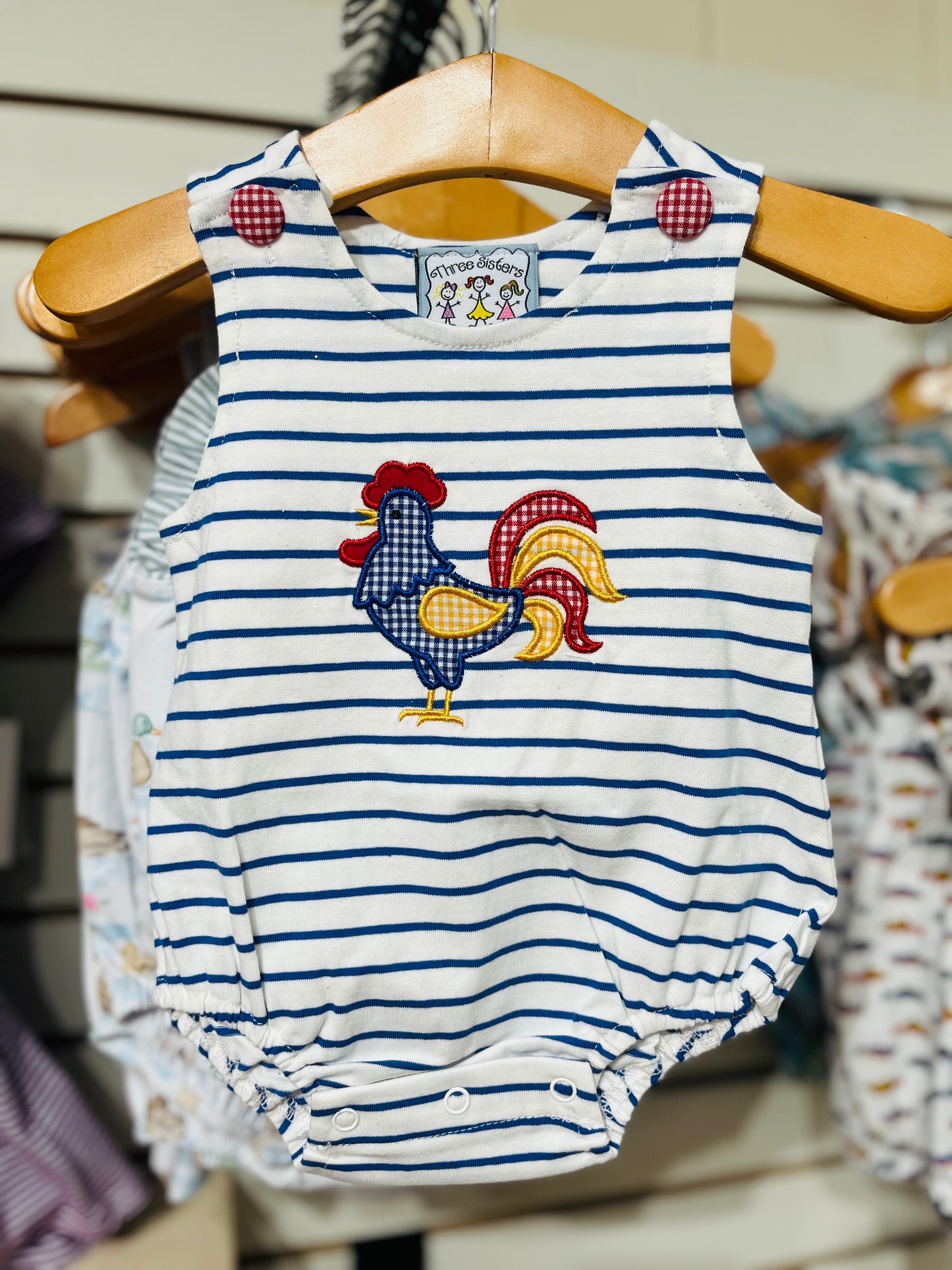 Rooster Appliqué Bubble