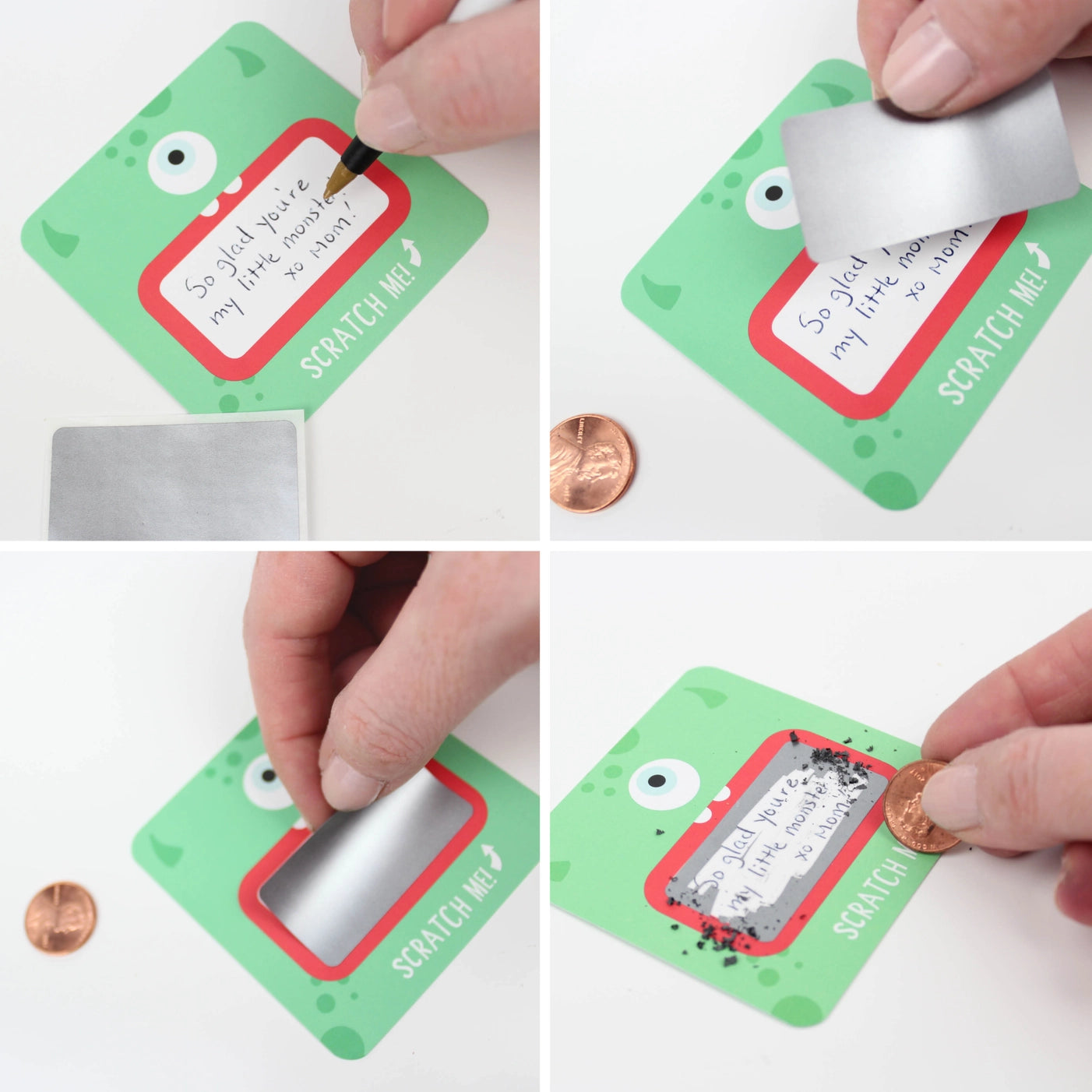 Scratch-Off Lunchbox Notes - Monsters