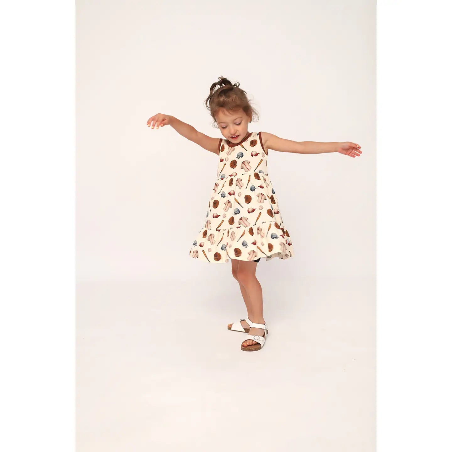 Baseball Bamboo Twirl Dress