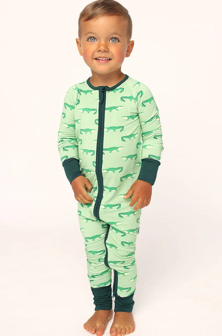 Alligator Double Zipper Bamboo Sleeper