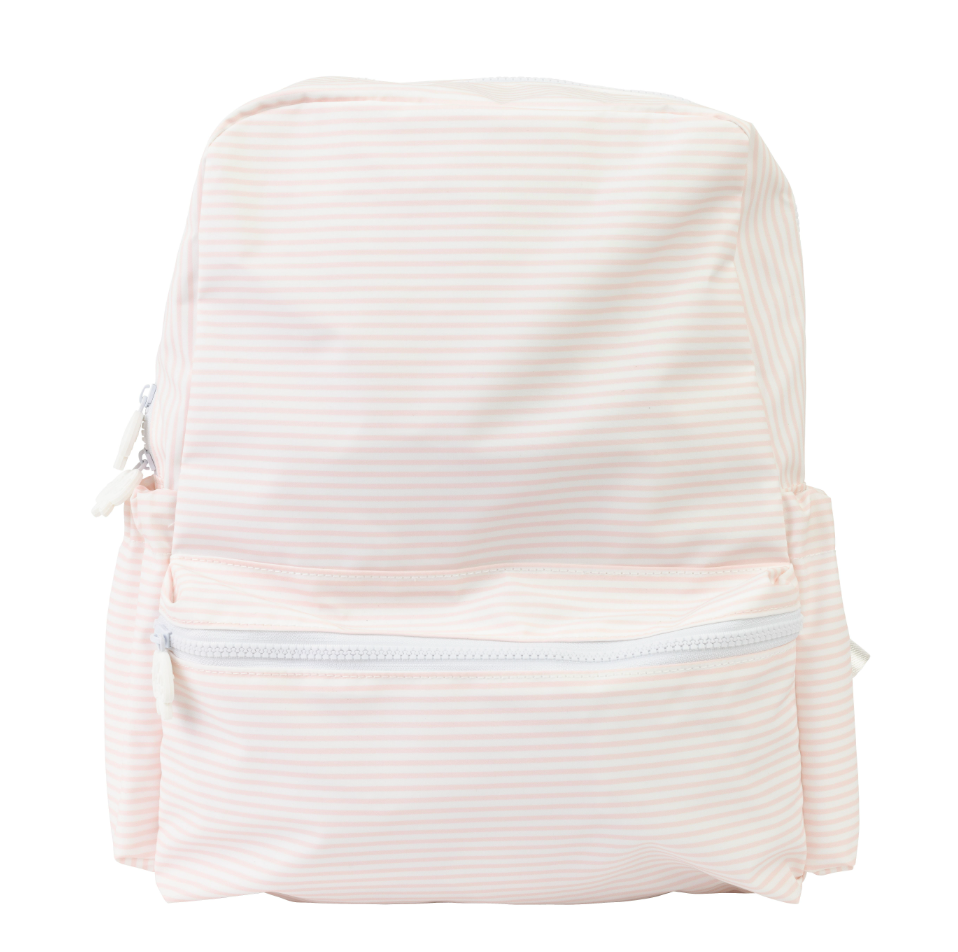 Large Pink Stripe Backpack