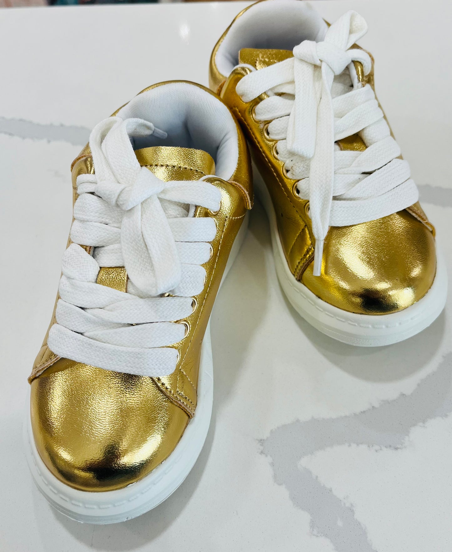 Gold Metallic Sneakers