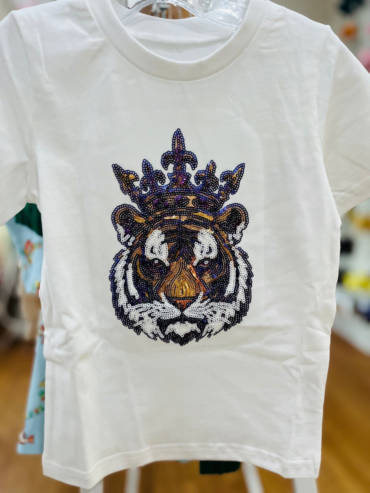 Carrie Sequin Tee - Crowned Tiger