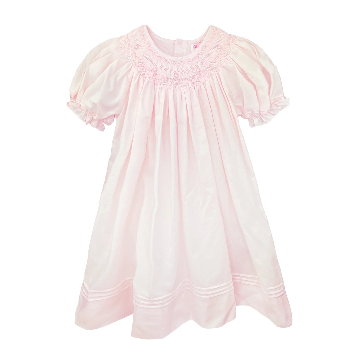 Daygown w/ Heart Smocking & Pearls