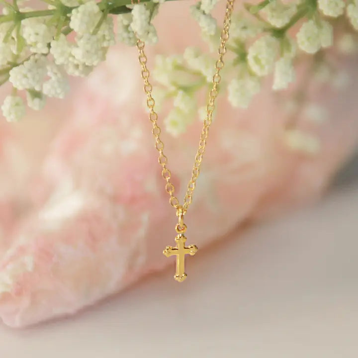 Baby Cross Gold Necklace CJ-300