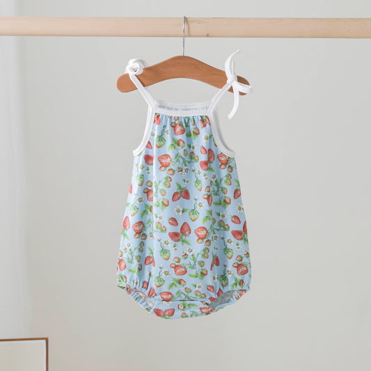 Strawberry Fields Shoulder-Tie Onesie