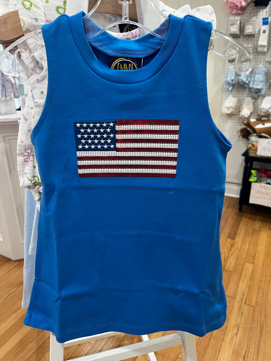 Flag Appliqué Tank Dress