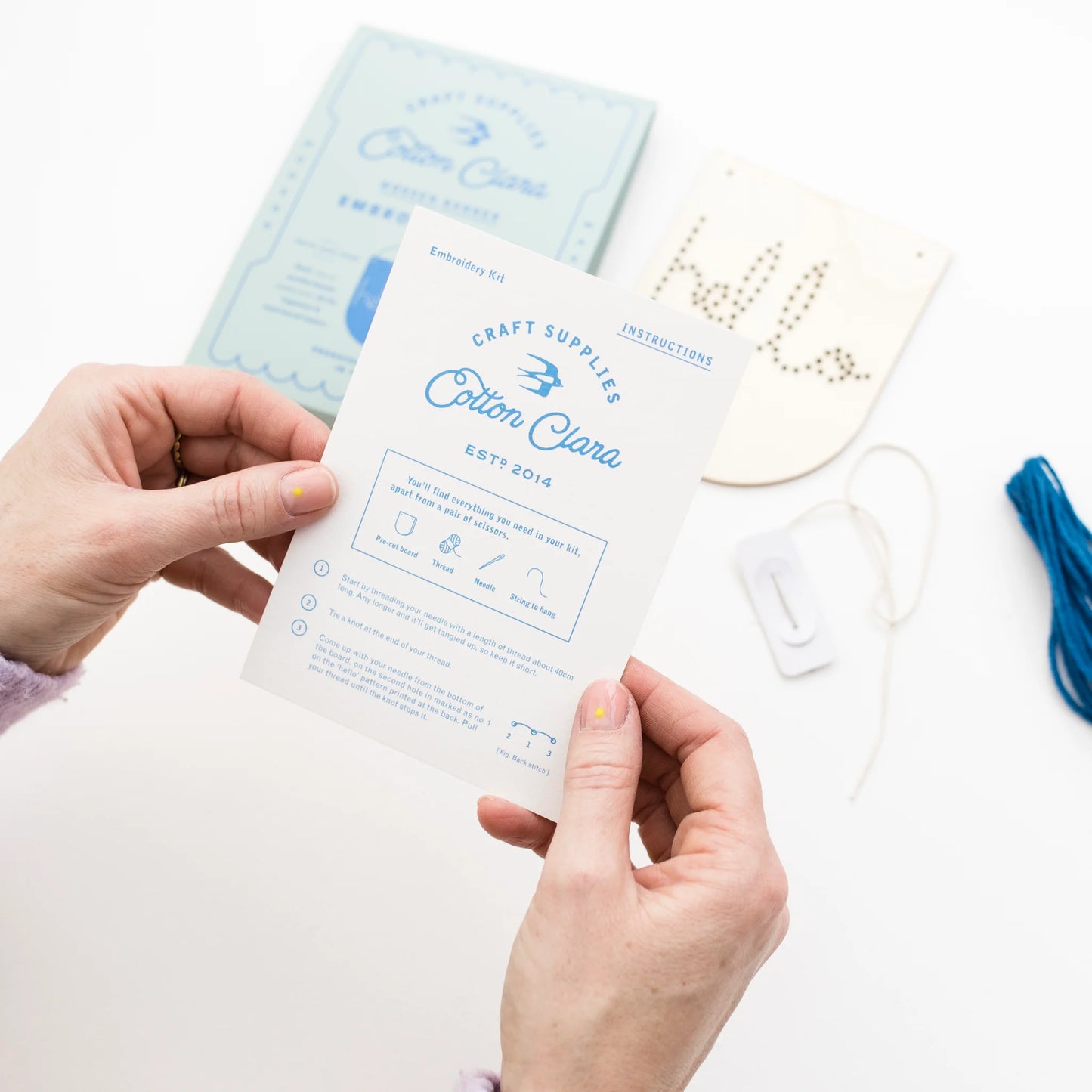 Hello Embroidery Board Kit- Blue