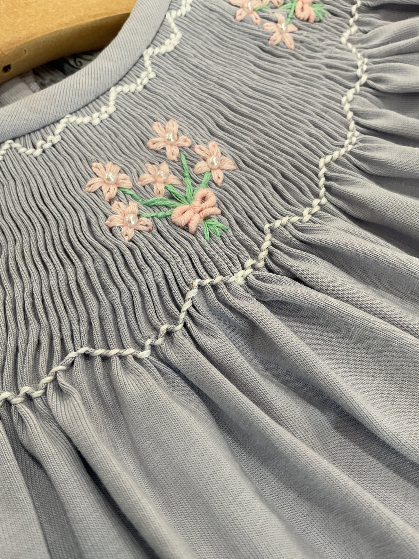 Flower Bouquet Smocked Bishop