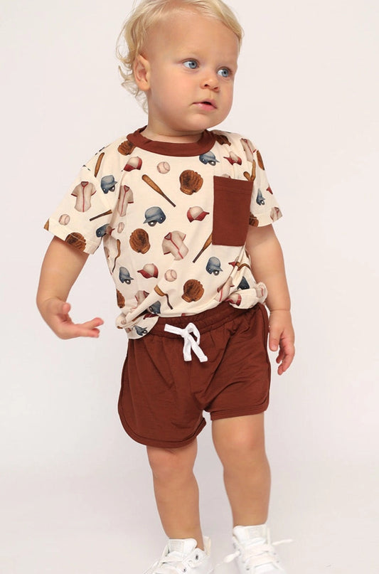 Baseball Bamboo Varsity Short Set