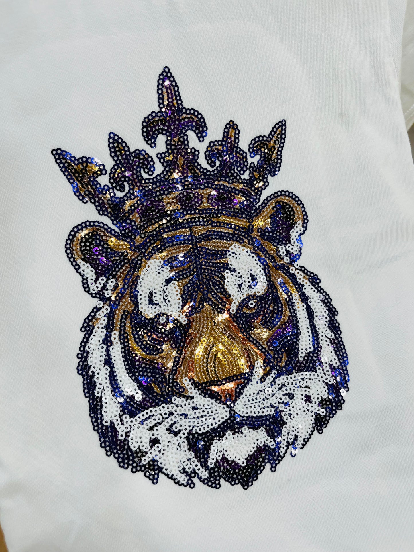 Carrie Sequin Tee - Crowned Tiger