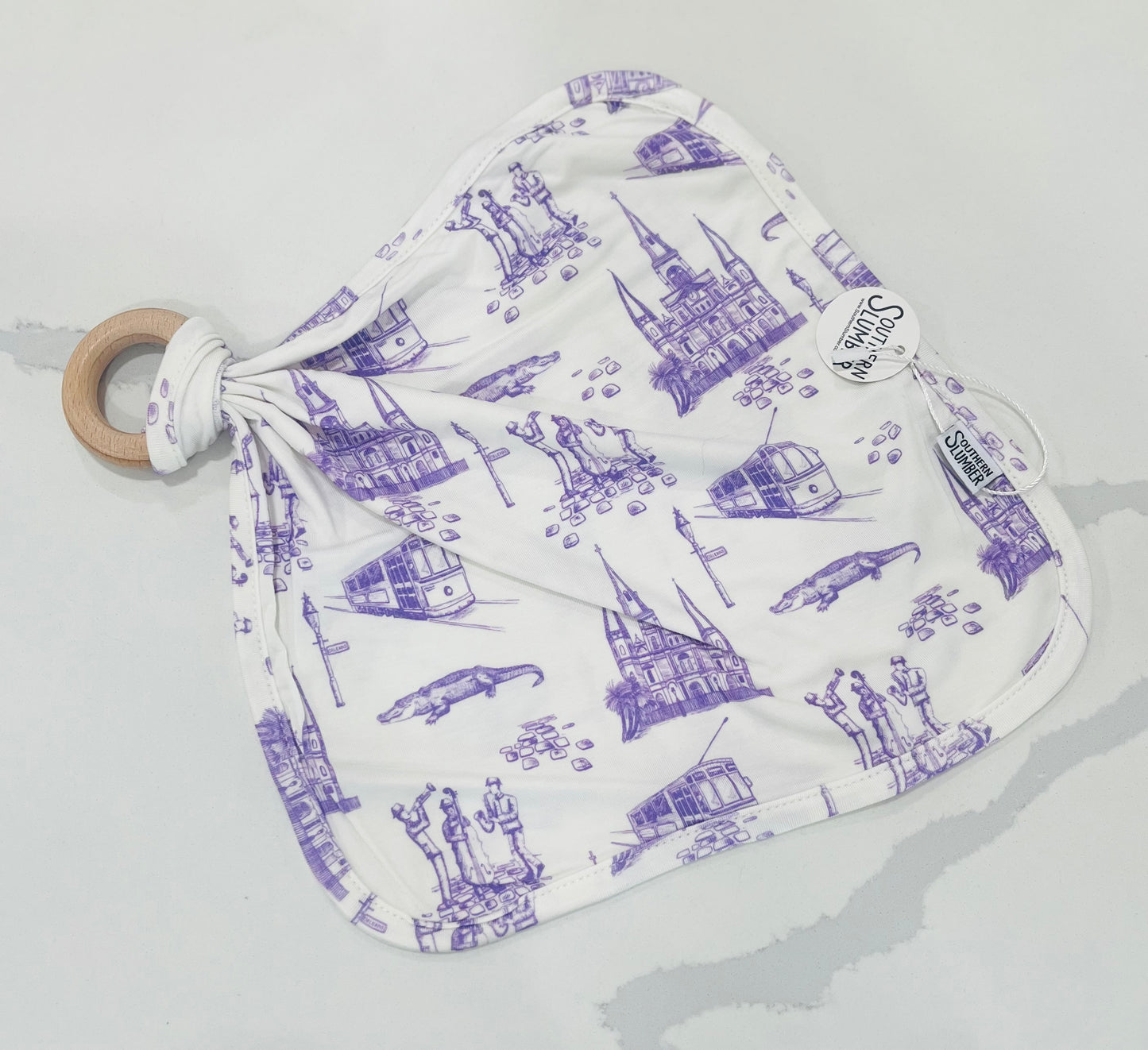 Lavender Toile Bamboo Lovie