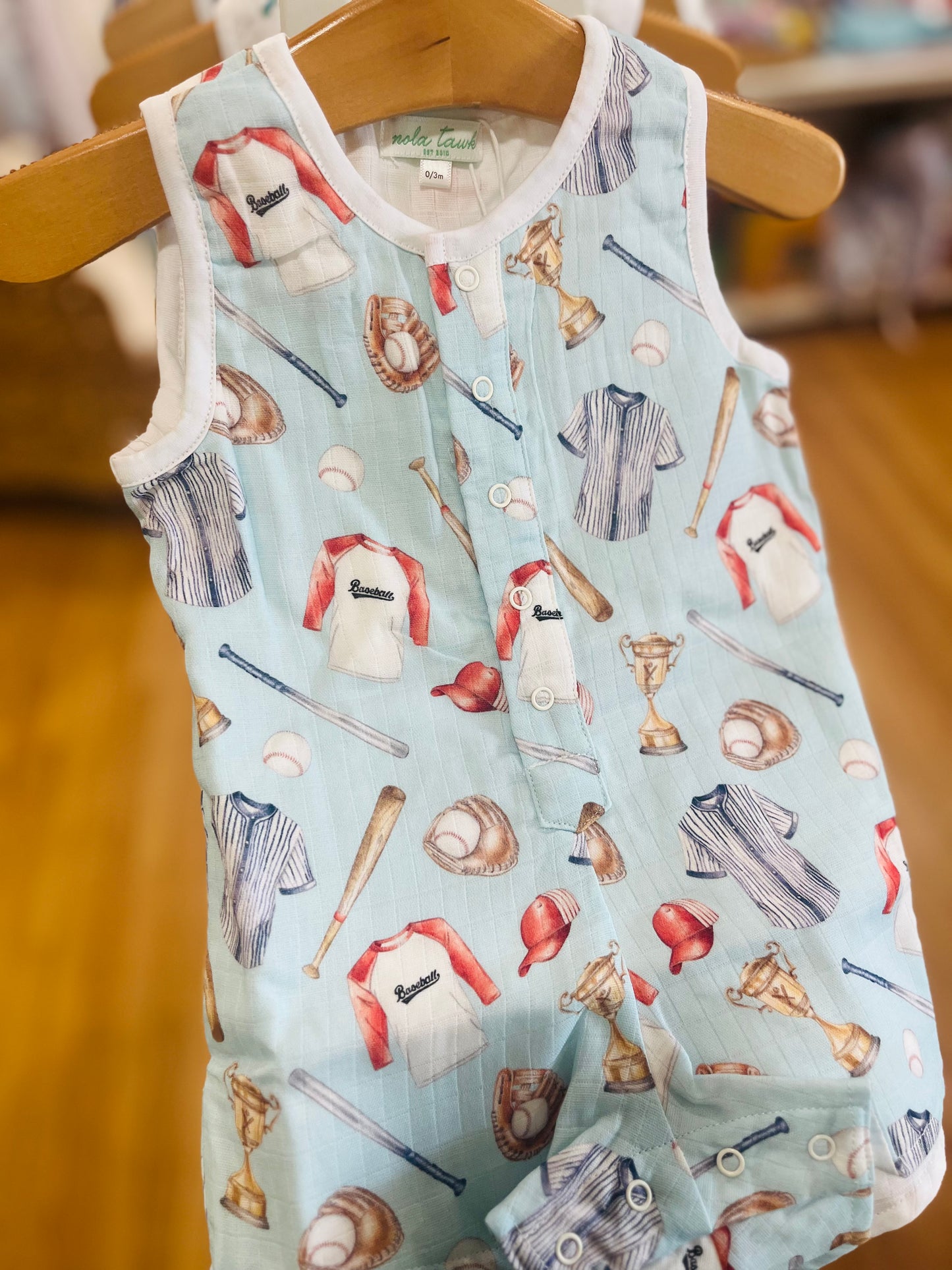 Let’s Play Ball Organic Muslin Shortall