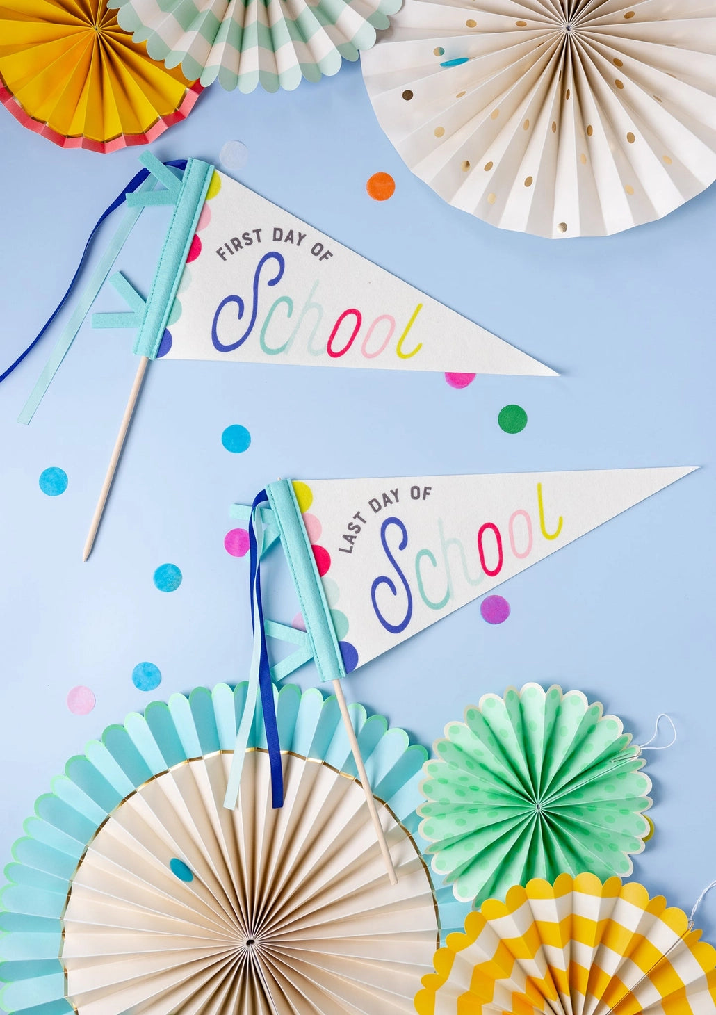 First/Last Day of School Pennant Banner Set