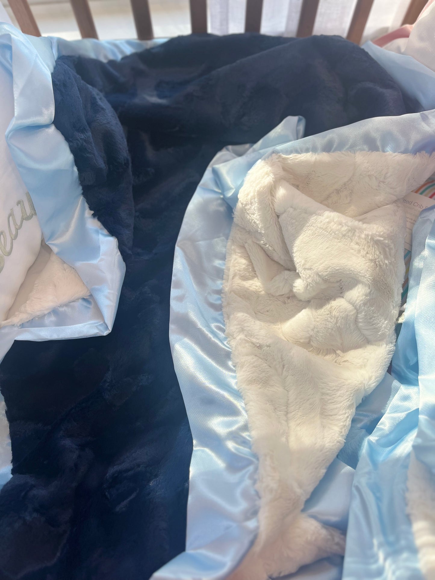 Navy Baby Cuddle Blanket