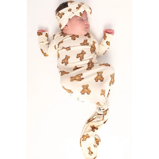 Teddy Bear Bamboo Knotted Gown