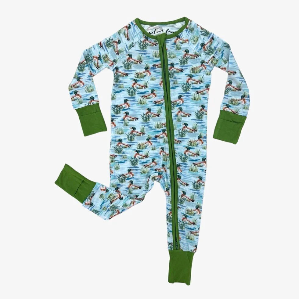 Bamboo Zipper PJ - Maui Mallards