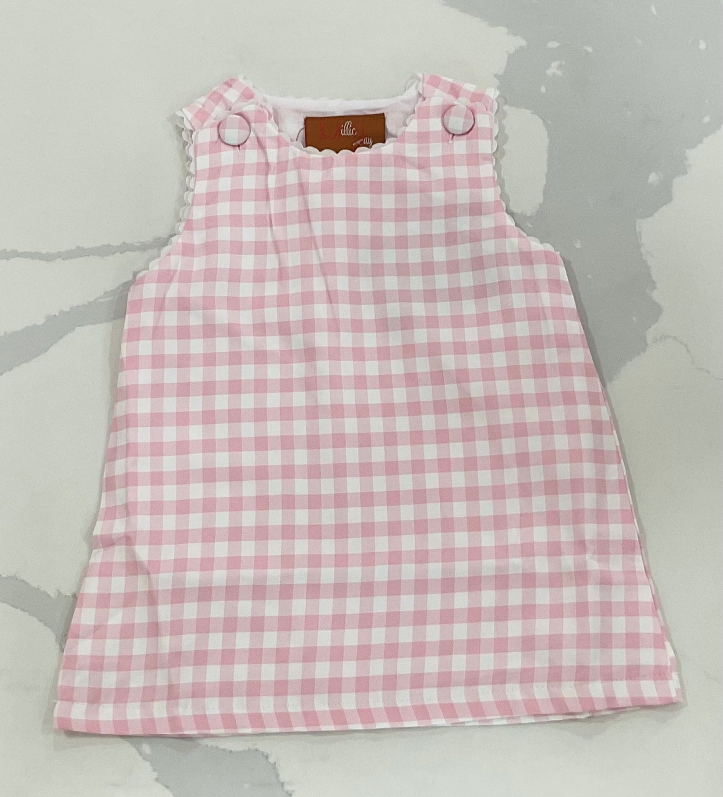 Pink Gingham A-line dress