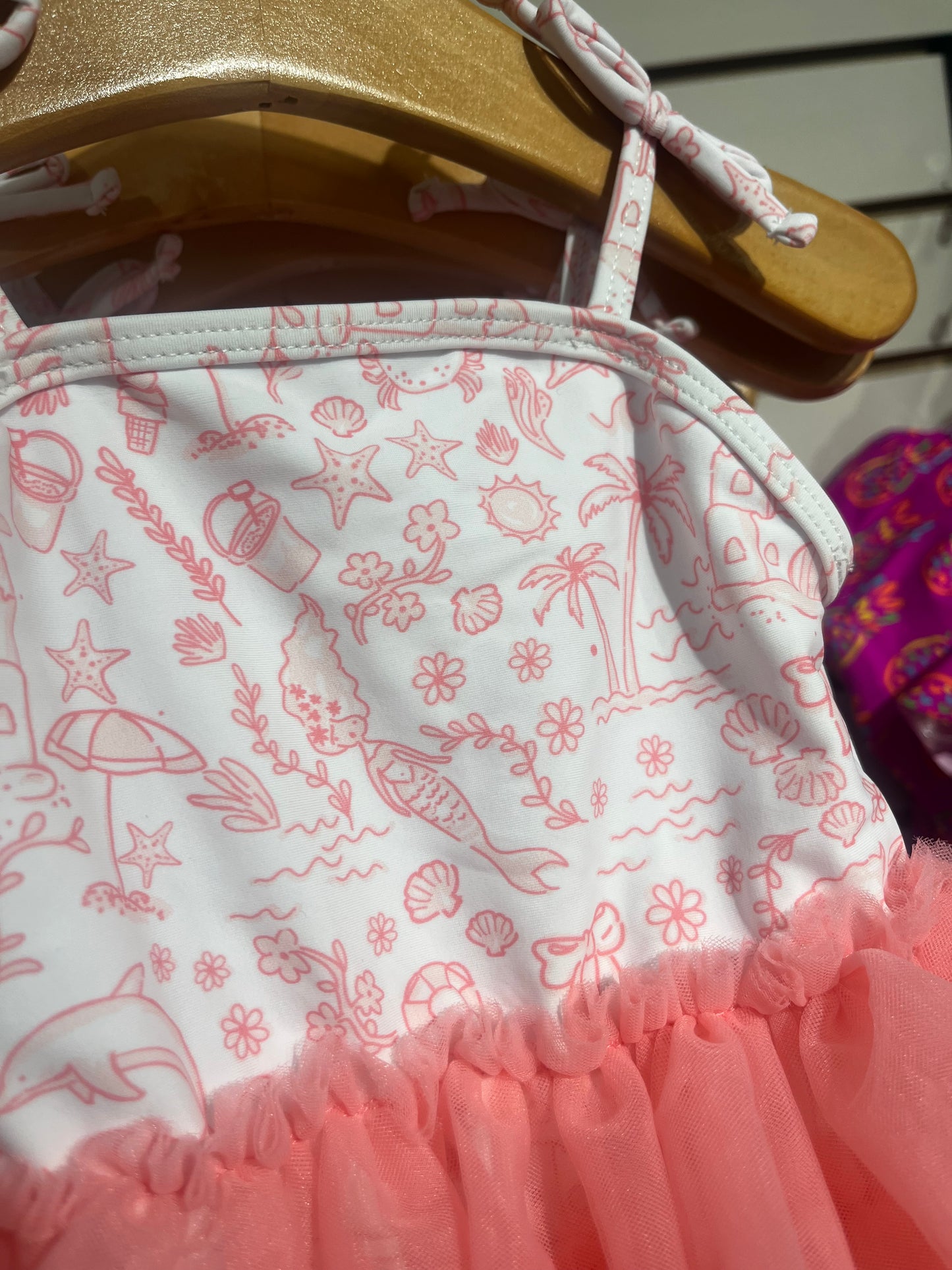 By the Seaside Tulle Skirted One Piece