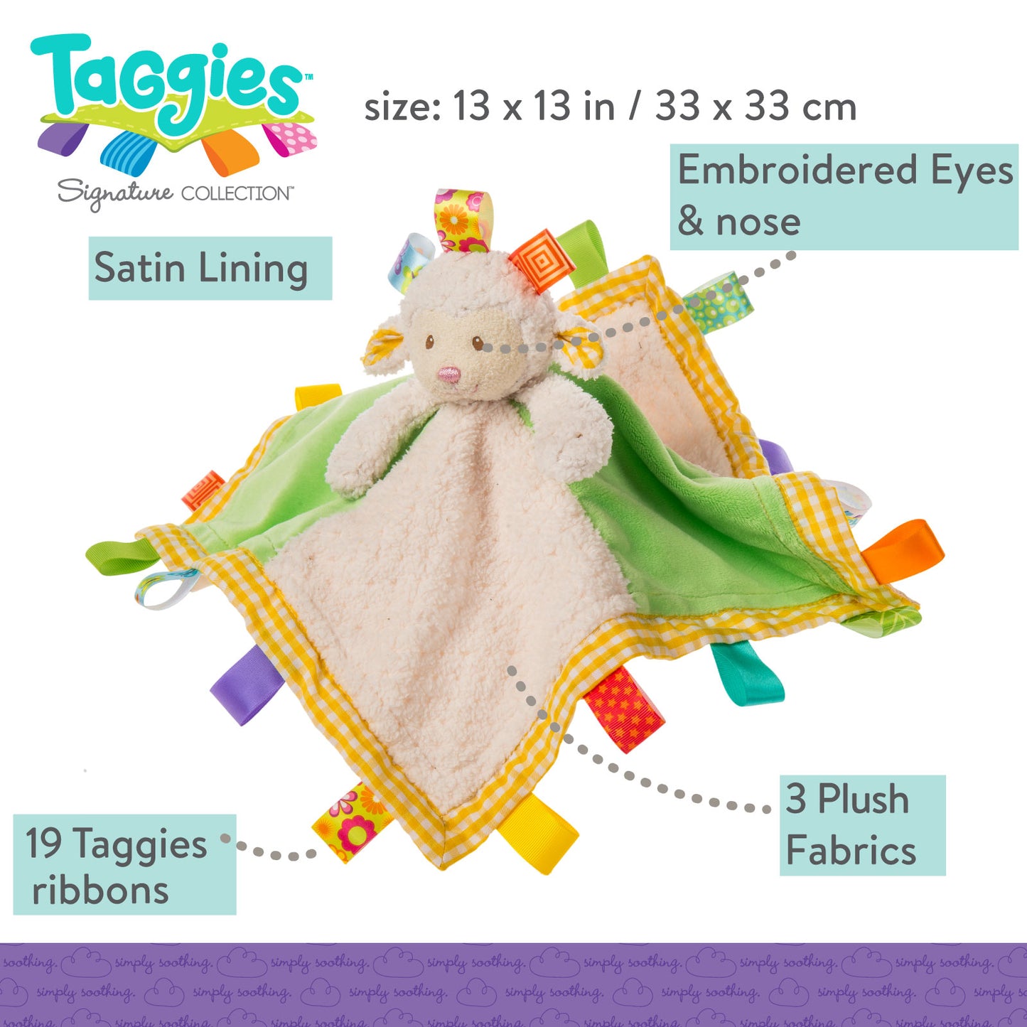 Taggies Sherbert Lamb Character Blanket