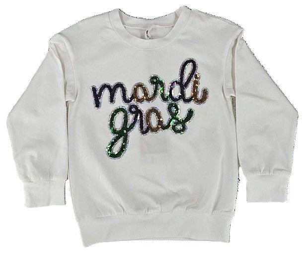 MARDI GRAS SEQUIN LONG SLEEVE TOP