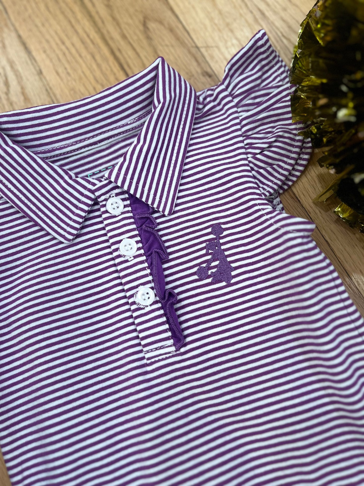 Game Day Dress - Purple/White Stripe