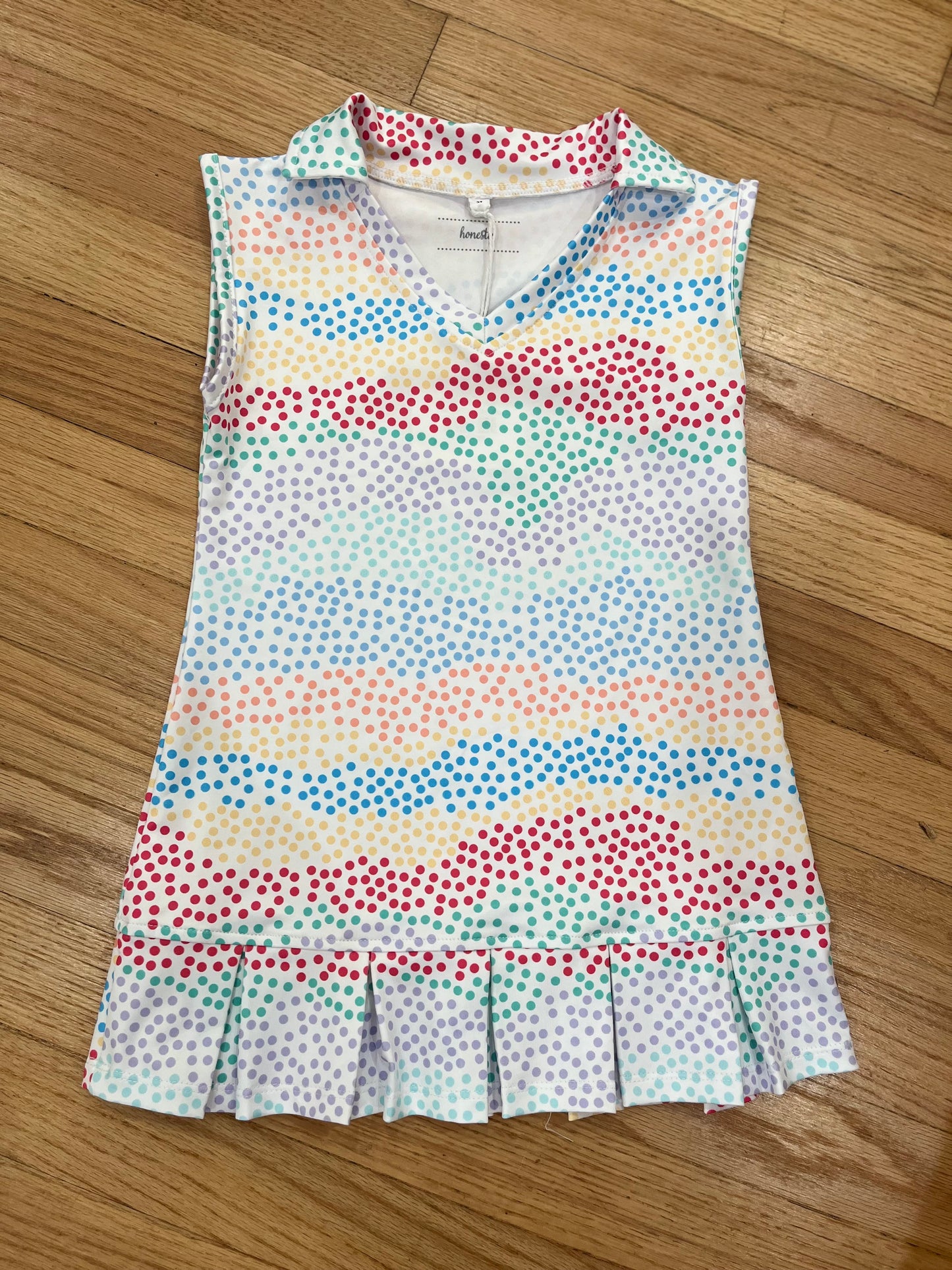 Pleated Dress - Multi Dots