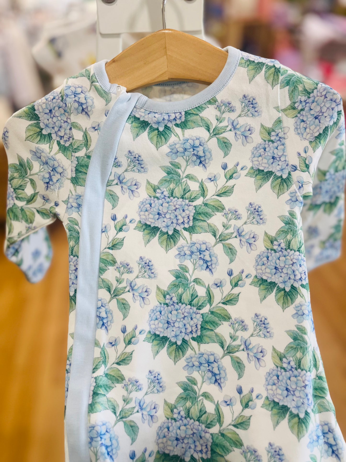 Hydrangea Cotton PJ-Zip Up