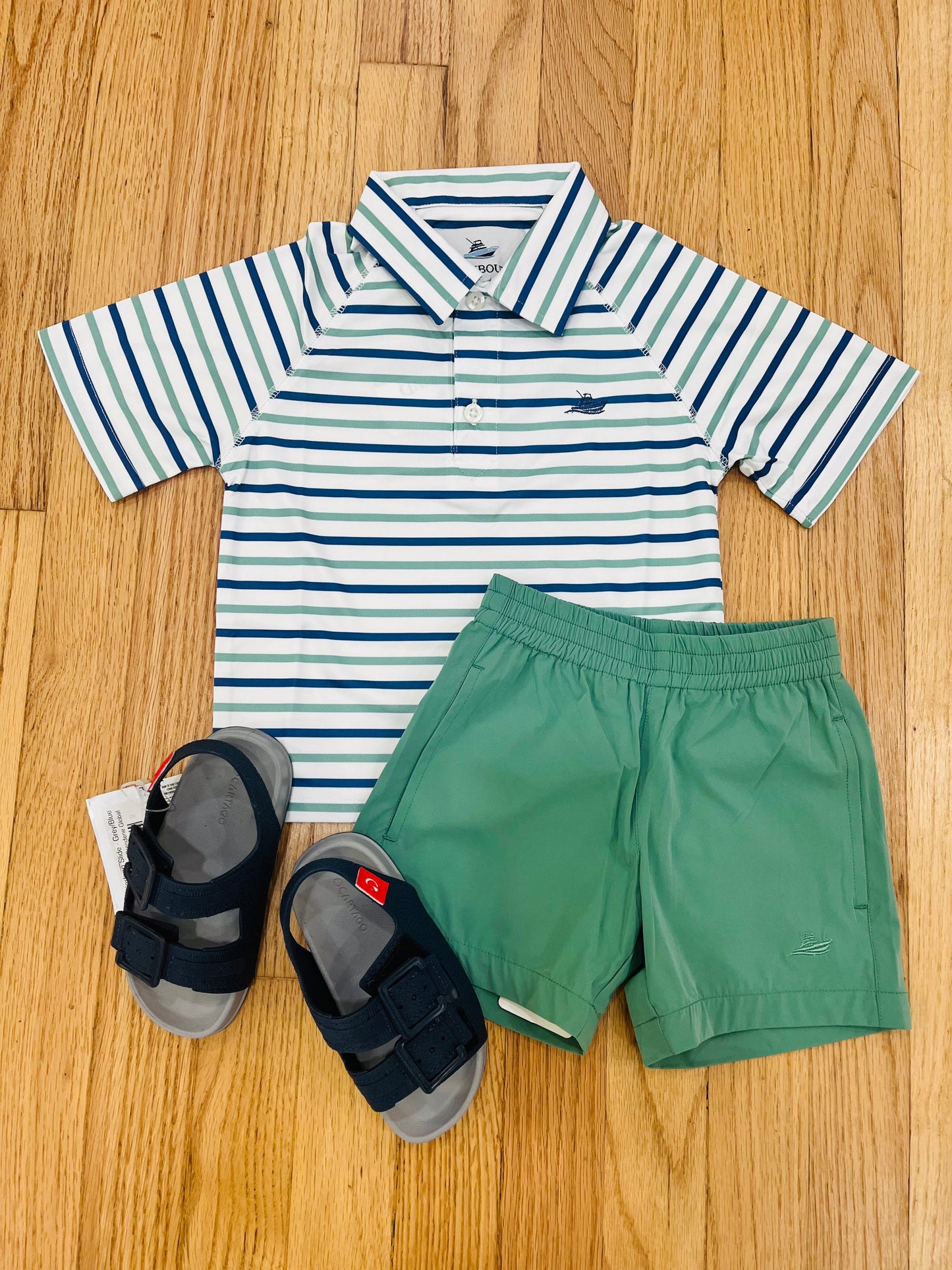 Navy/Green Polo