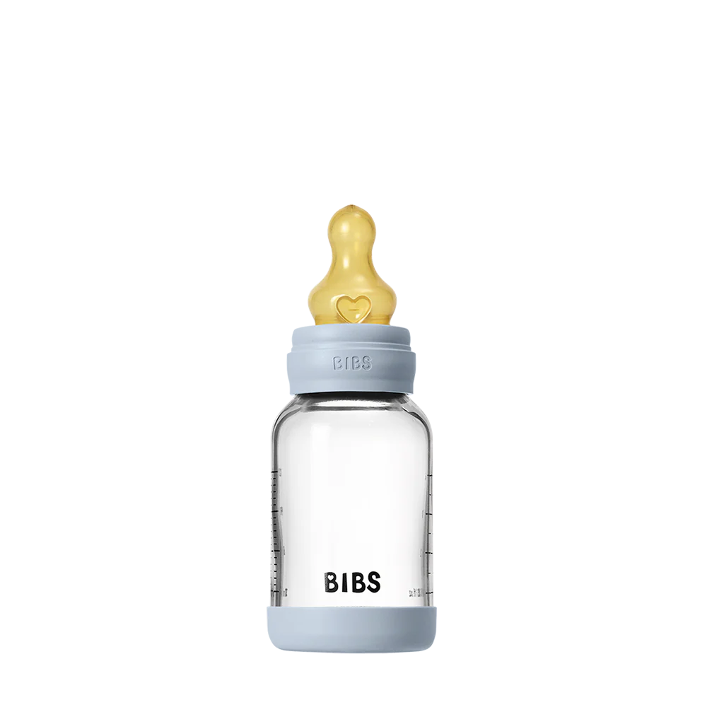 Glass Bottle 4oz Latex - Baby Blue