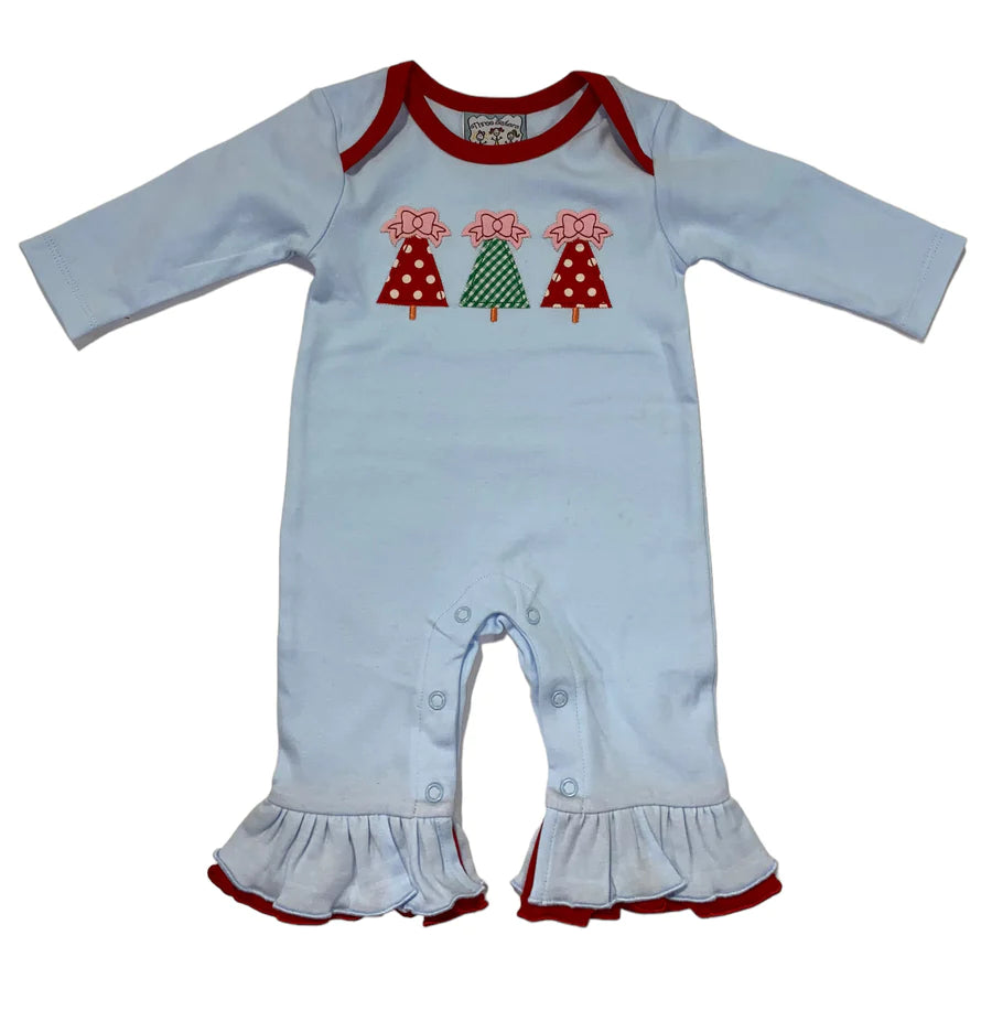 Christmas Tree Girls Romper