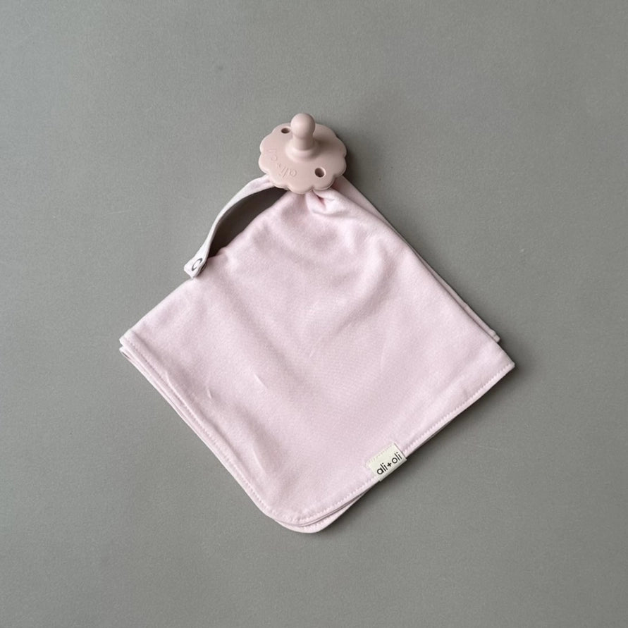 Lovey Blanket Pacifier Holder - Blush