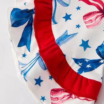 4th of July Bow Print Jumpsuit