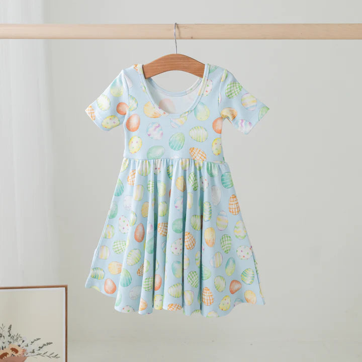 Easter Egg Cotton Twirl Dress