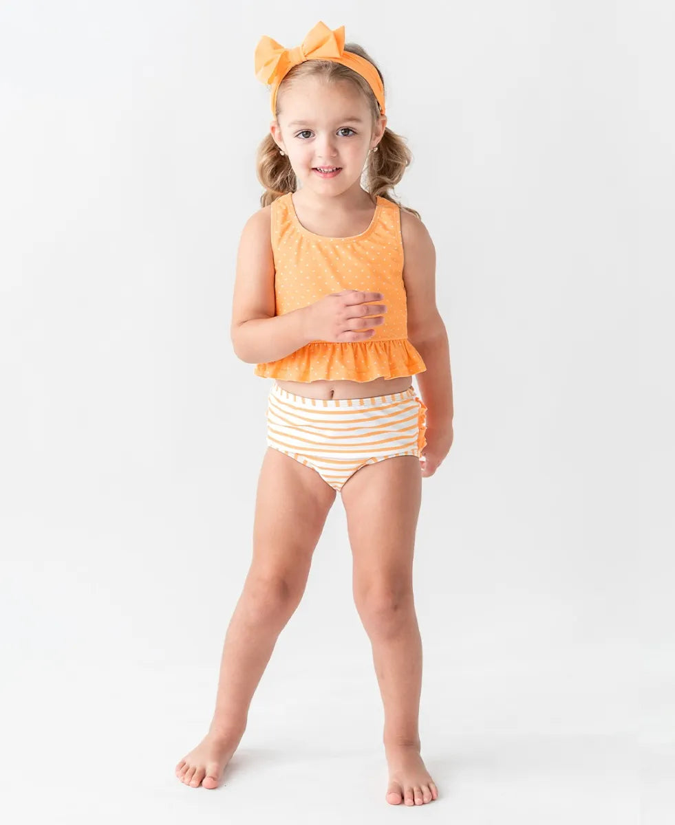 Melon Polka Dot Tankini