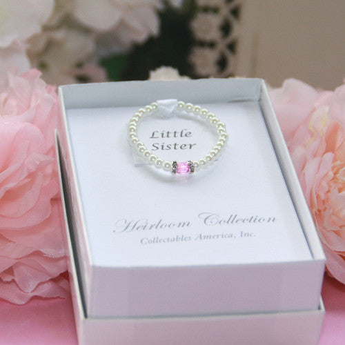 Infant Little Sister Pearl Stretchy Bracelet- CJ 185