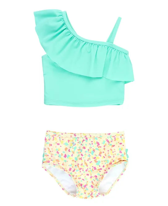 Confetti beach ruffle tankini