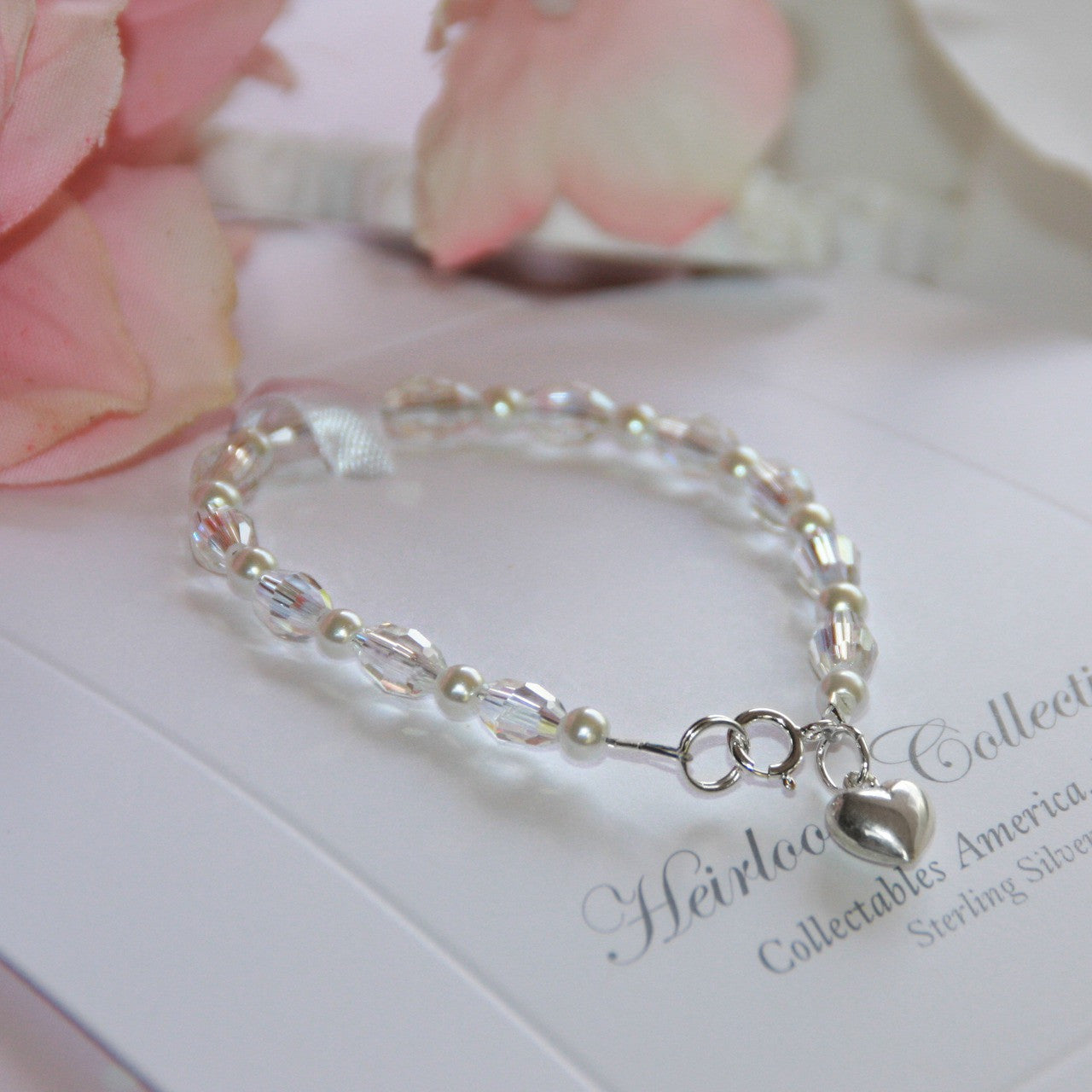 Crystals and Pearls 5" Bracelet- STG 146
