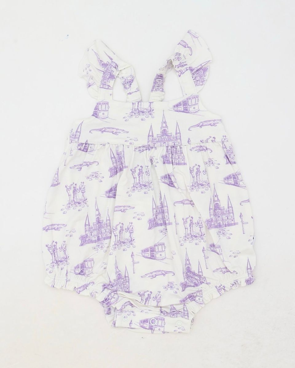 Lavender Ruffle Romper
