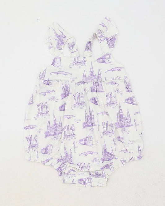 Lavender Ruffle Romper