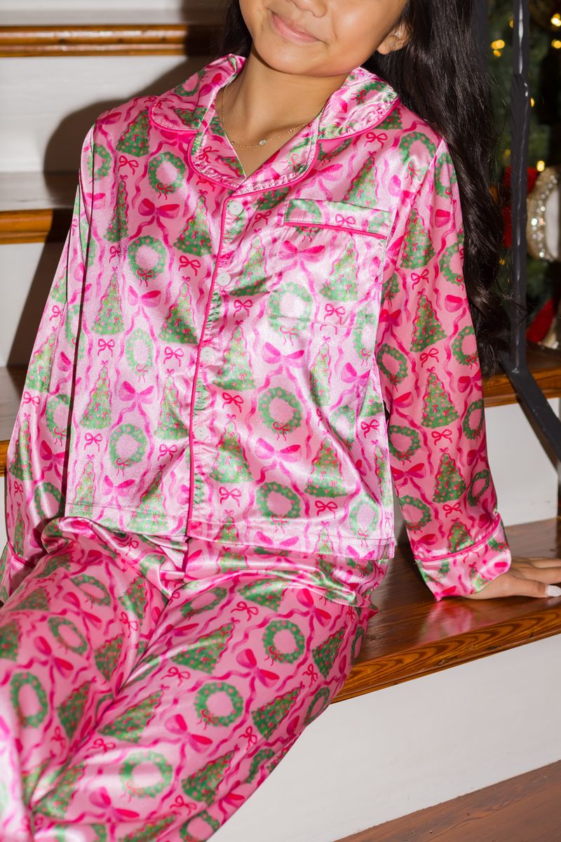 Kid Silk Christmas Tree Pj's