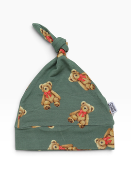 Holiday Teddy Knotted Hat