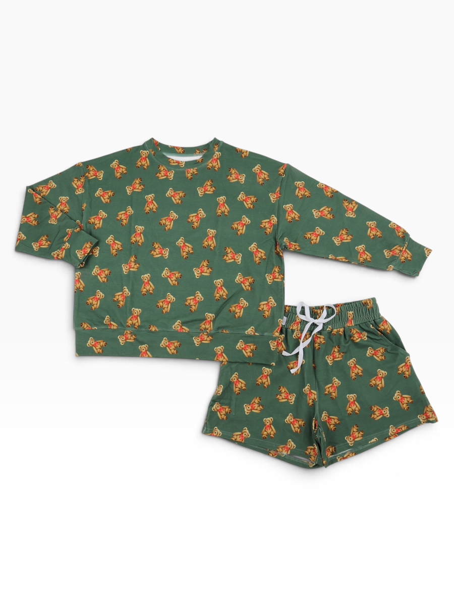 Holiday Teddy Women's Sweatshirt Set - Top & Bottom
